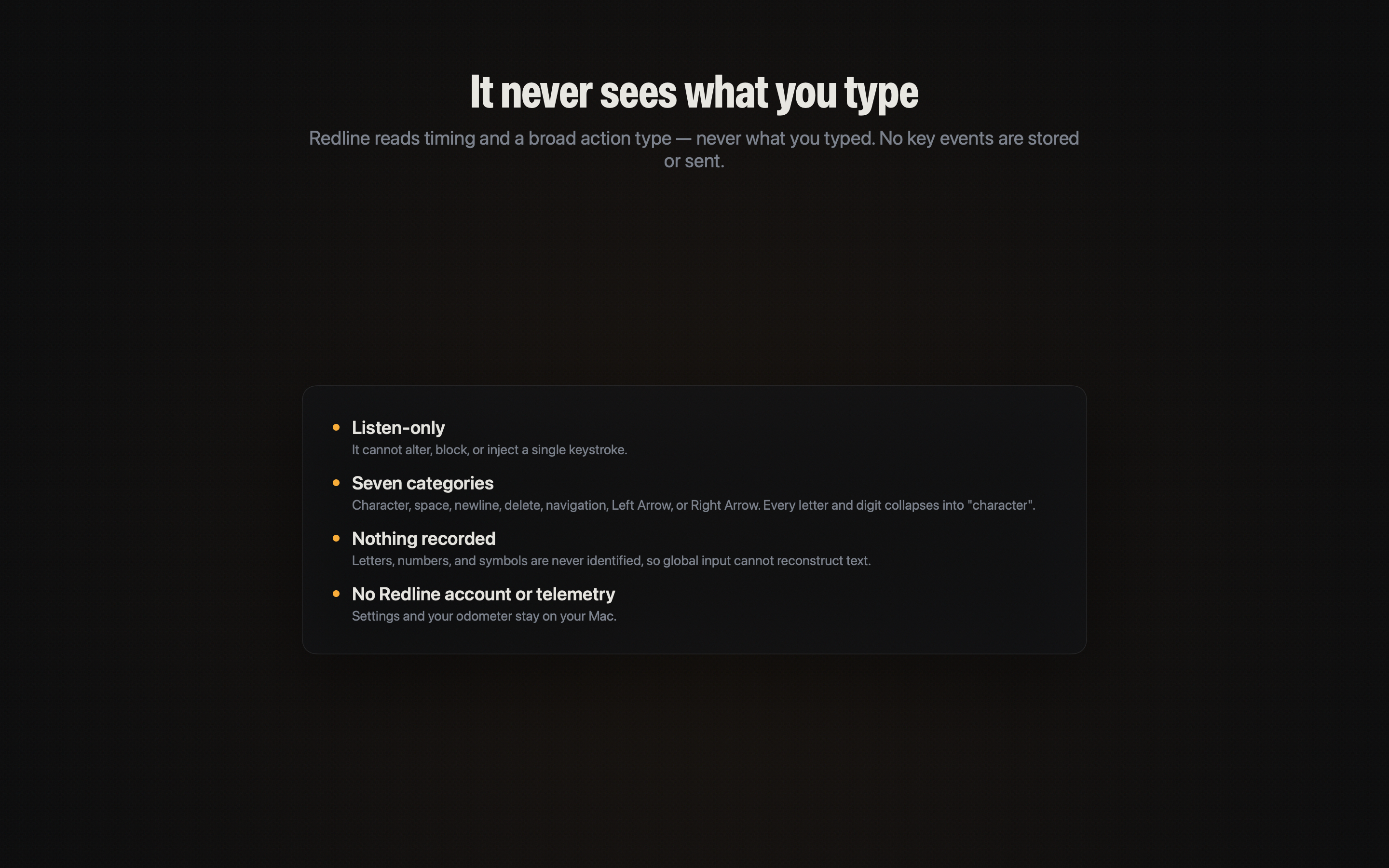 Redline privacy and Input Monitoring explanation